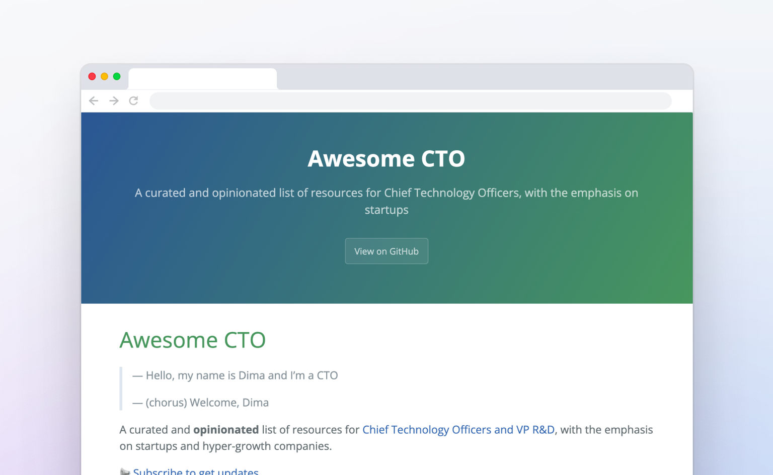 Awesome CTO - A list of resources for CTO's